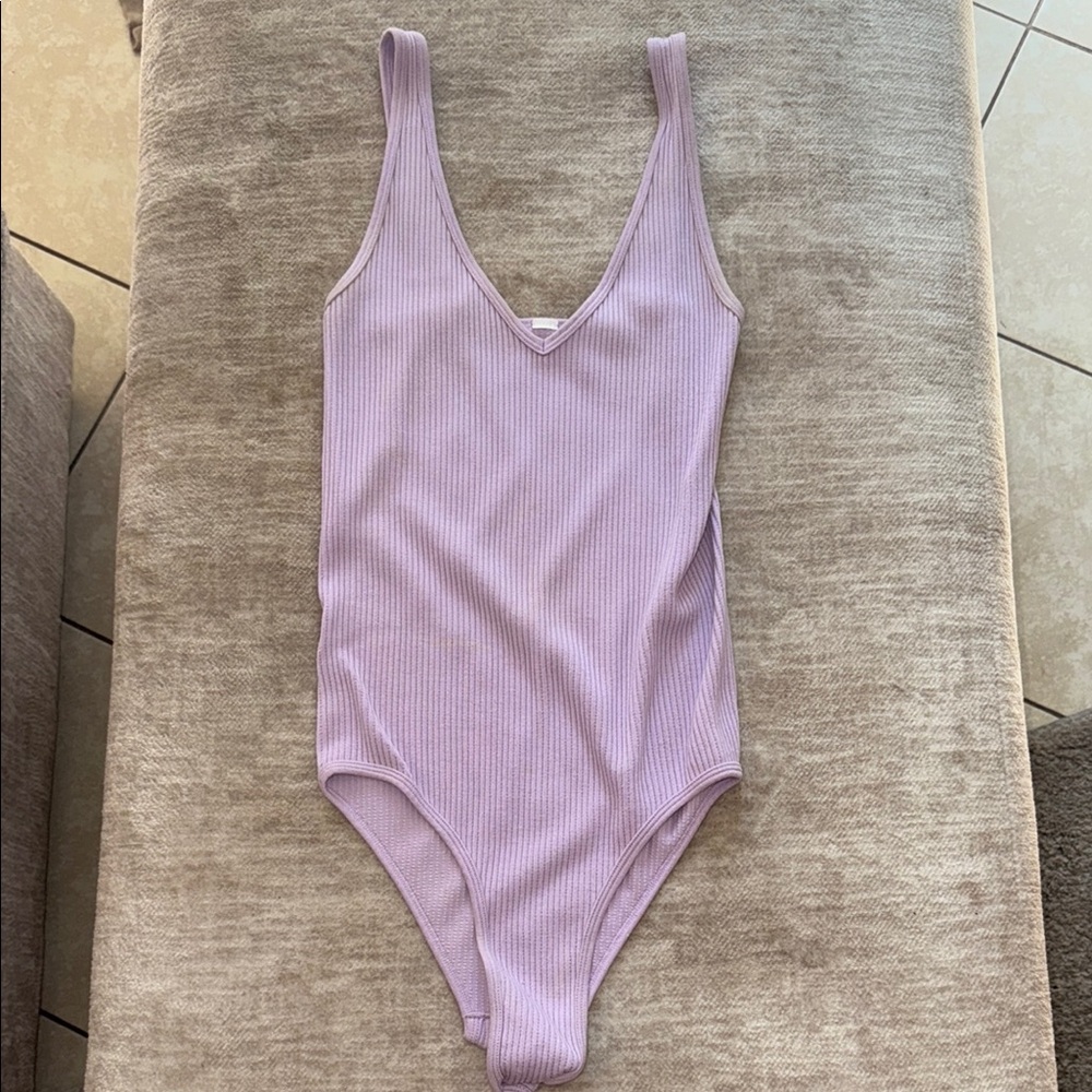 Lavender Ribbed Bodysuit